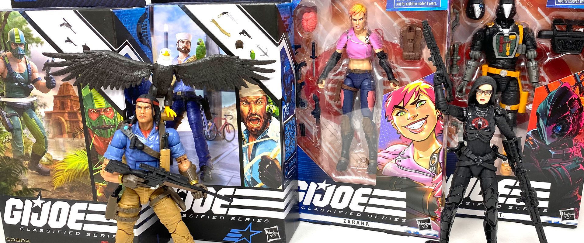 Image of modern Hasbro GI Joe classified figures.