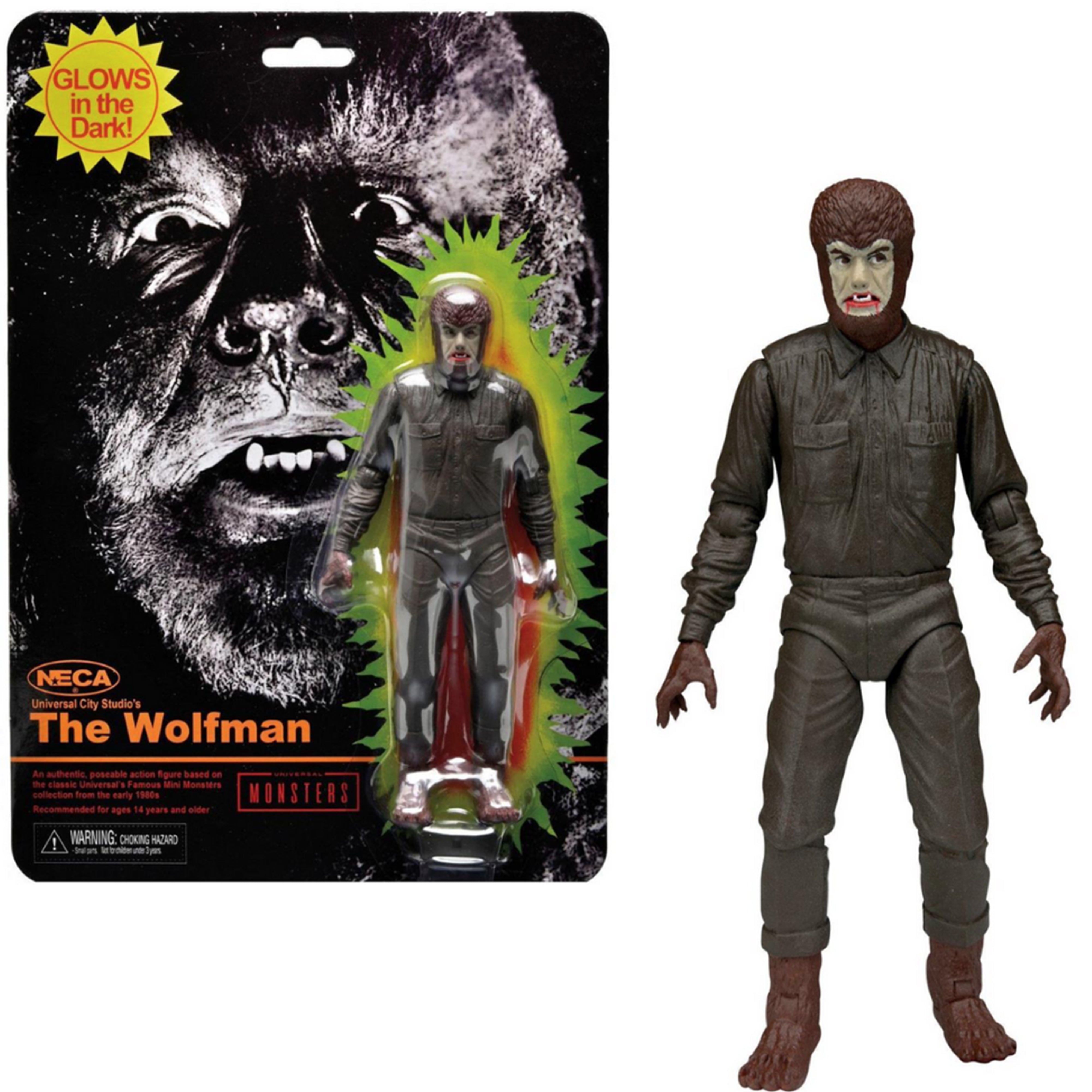 2025 Universal Monsters NECA The Wolfman Retro Cardback – Atlanta